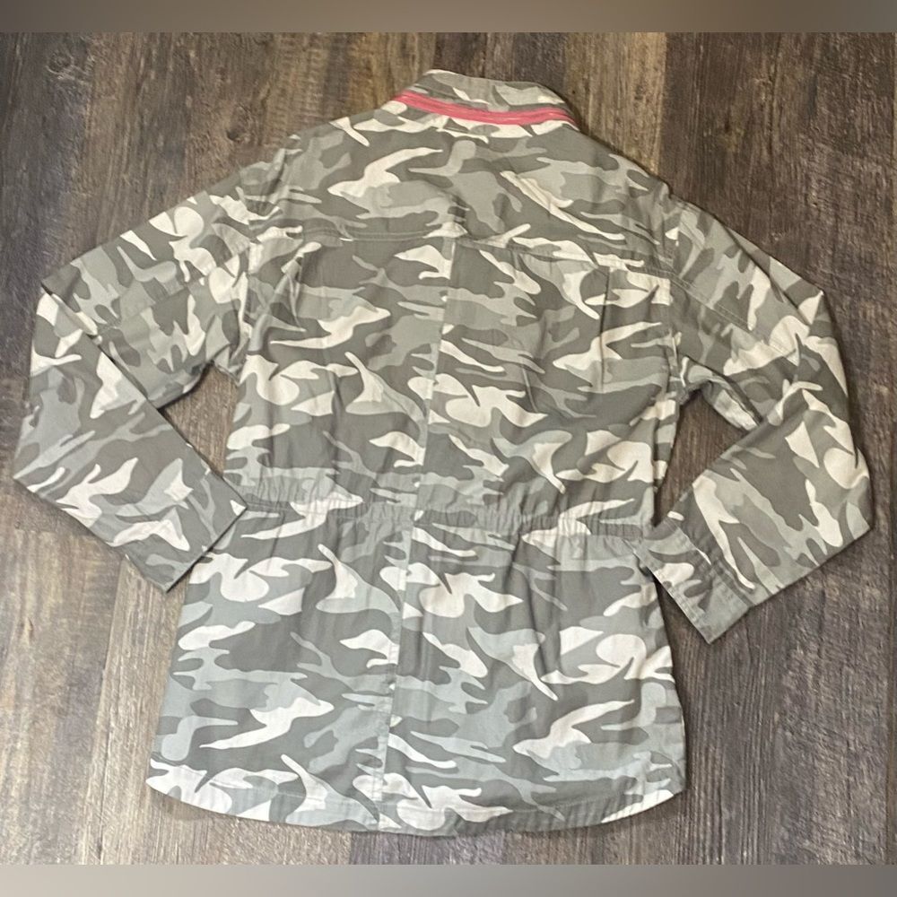 Tribal Jacket Grey White Camo Contrast Zippers Size Medium - Picture 2 of 8